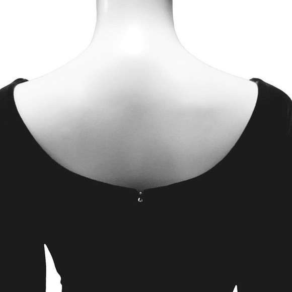 Jeffrey and Dara Black Velvet Evening Dress - Picture 6 of 7